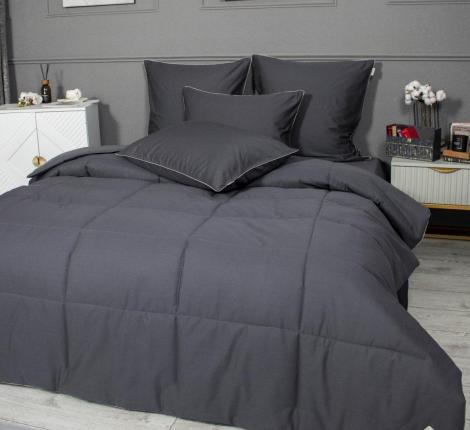 Постельное белье с одеялом "Kazanov.A." Шеффилд (мурена графит) Сатин, Евро