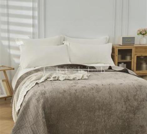 Покрывало велюровое "ROMANCE" JOY JH-01 Brown, 220х240