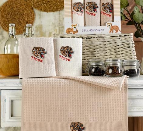 Салфетки вафельные "METEOR" 40х60 (3 шт.) BIONCE СИМВОЛ ГОДА, V1