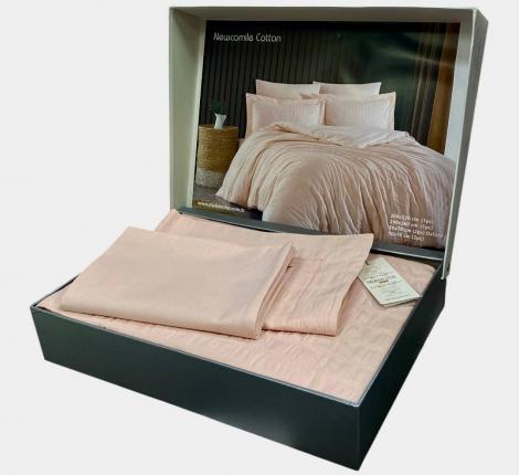 Постельное бельё "Maison D'or" NEW CAMILLE Жатый сатин Евро, пыльная роза