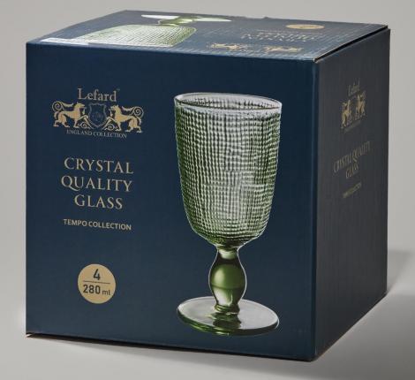 Набор бокалов 4 штуки "TEMPO" GREEN, 280 мл