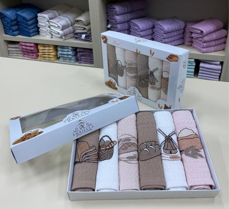 Набор вафельных салфеток "AMBIELLA" ХЛЕБ, 40х60-6 шт.