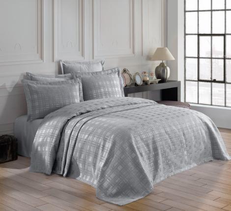 Гобеленовое покрывало "DO&CO" 240х260 (50x70-2 шт.) EKOSE, серый