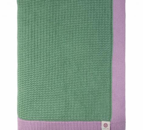 Плед с кантом Luxberry "TULIP" Хлопок 150х200, базилик/фиалка