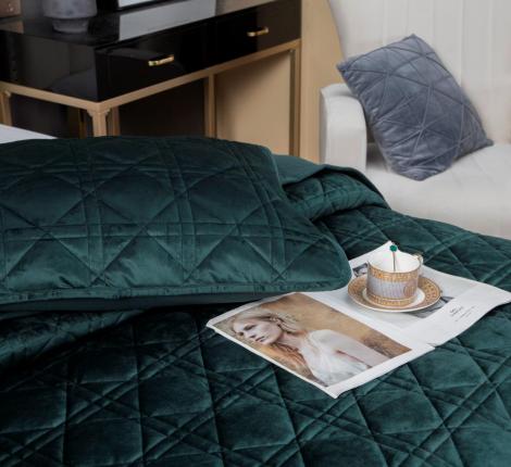 Покрывало велюровое "Kazanov.A." Dori (изумруд), 240х260