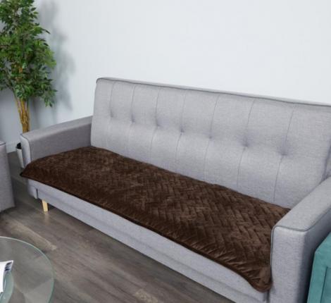 Накидка на диван "Karteks" 90х210 Паркет, коричневый