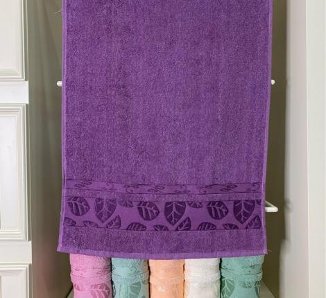 Полотенце махровое 70х130 AMBIELLA "LEAF", фиолетовый