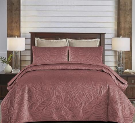 Покрывало из бархата "KARTEKS" 04, 240х260 (50х70-2 шт), пудра