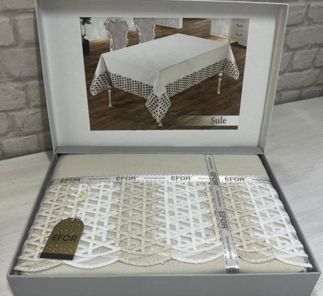 Скатерть EFOR "SULE GARDENYA" 160х220, капучино