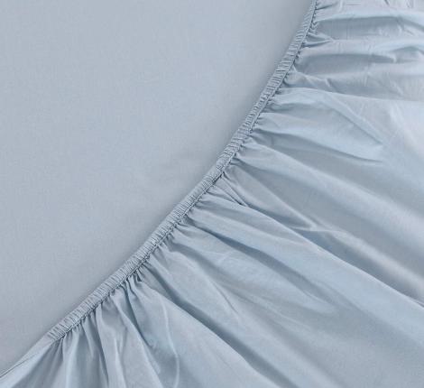 Простыня на резинке "Sofi de Marko" Марми (голубая) Сатин, 180х200х30