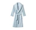 Халат велюровый "Blanc des Vosges" QUIETUDE (серо-голубой), L