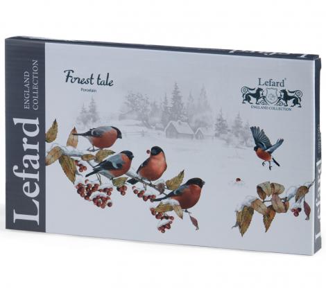 Блюдо прямоугольная "ЛЕСНАЯ СКАЗКА" СНЕГИРИ, длина 30 см