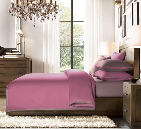 Постельное бельё Sharmes Solid «Coctail» Евро-макси, Темно-розовый/терракотовый