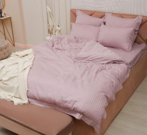 Постельное белье "Sofi de Marko" Моне (лиловый) Страйп Сатин, 1,5 спальный