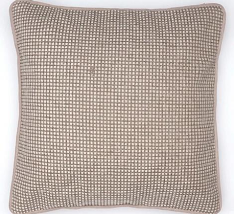Подушка декоративная "CUBE" 45х45, бежевая клетка (кант бежевый)