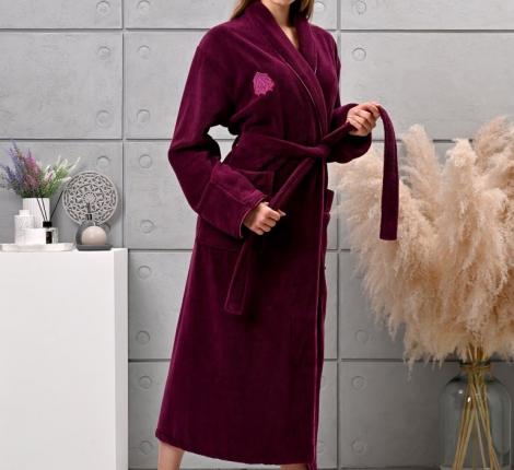 Халат женский трига шалька "AMBIELLA A-1295" фиолетовый, L/XL