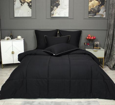 Постельное белье с одеялом "Kazanov.A." Шеффилд (черный опиум) Сатин, Евро