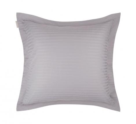 Наволочка "Sofi de Marko" Моне (пепельно-лиловый) Страйп Сатин, 70х70 с ушками 5см (1 шт.)