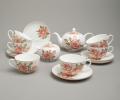 Чайный сервиз "КОРЕЙСКАЯ РОЗА" на 6 персон, 14 предметов