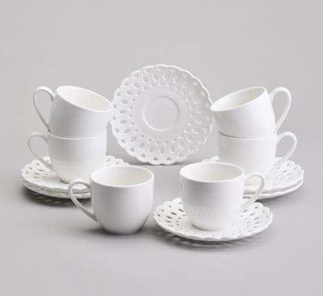 Чайный набор "STYLE" 441-037 на 6 персон, 12 предметов (220 мл)