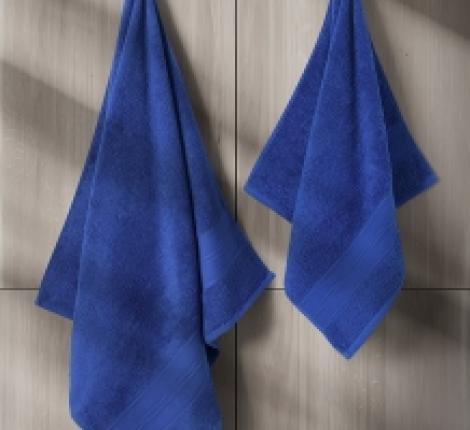 Комплект махровых полотенец&quot;KARNA&quot; SOLID 50х90/1 70x140/1, Королевский синий
