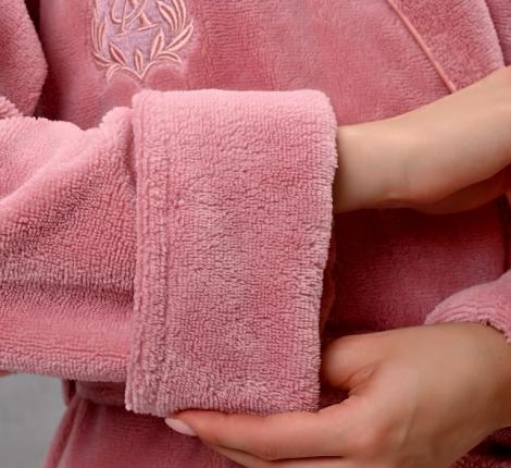 Халат женский трига шалька "AMBIELLA A-1295" пудра, 3XL