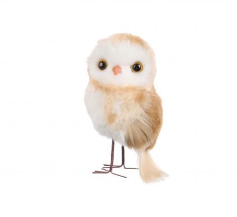 Сова "GOODWILL" (кремовый с коричневым) правая, 16 см