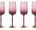 Набор фужеров для шампанского 6 штук "COTE D'OR" муранское стекло, высота 25 см