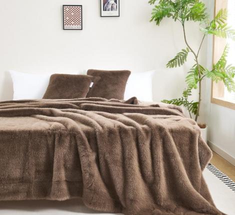 Плед "Sofi de Marko" Филиция (кофейный) Искусственный мех, 160х220