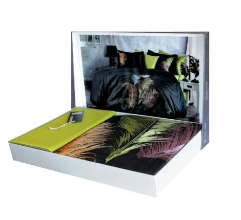 Постельное бельё "DANTELA VITA" сатин с вышивкой ASRIN (кремовый), Евро