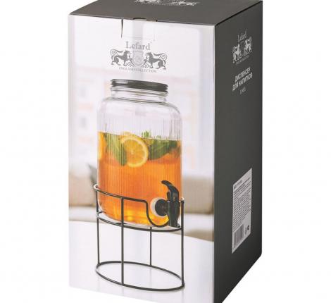 Диспенсер для напитков на металлической подставке "LINES", 3,9 л 
