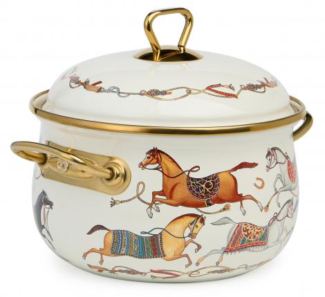 Кастрюля эмалированная с крышкой "PASSAGE", 2,8 л