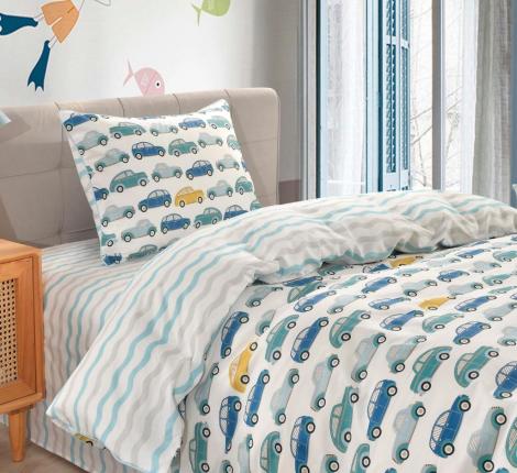 Постельное белье детское "Sofi de Marko" Машинки ретро Сатин, 1,5 спальный