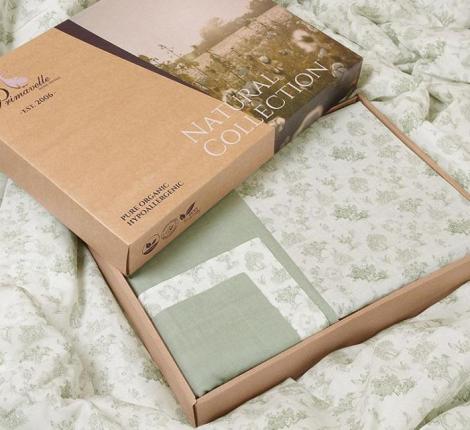 Постельное белье "Primavelle" Organic Cotton Leiden Сатин, Евро на резинке