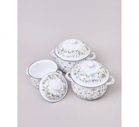 Набор эмалированных кастрюль с крышкой "SENTIMENT", 6 предметов