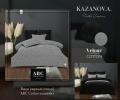 Постельное белье с одеялом "Kazanov.A." Виши (черный опиум) Велюр/Egypt Cotton, 1,5 спальный