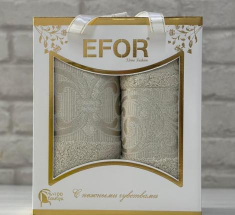 Набор бамбуковых полотенец EFOR BAMBOO "TAC" (50*90,70*140), фисташковый