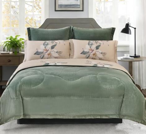 Постельное белье с одеялом "Sofi de Marko" Ренато №39 Велюр/Сатин, Евро