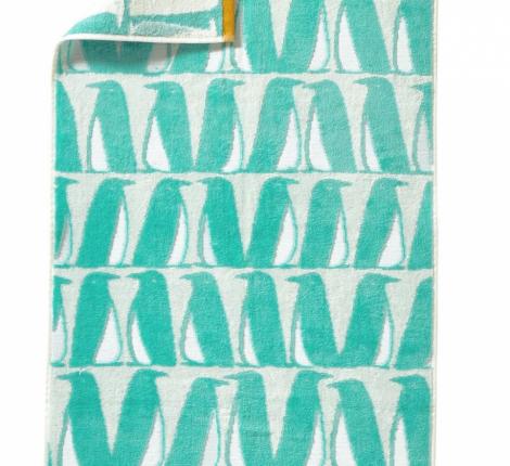Полотенце "Blanc des Vosges" BANQUISE TURQOISE велюр/жаккард, 50х90