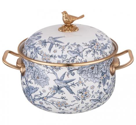 Набор эмалированных кастрюль с крышкой "ROYAL GARDEN" 950-778, 2,1/2,8/3,8 л