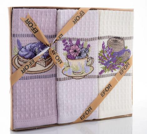 Набор вафельных салфеток "EFOR"(3шт) LUX (40*60) LAVANTA