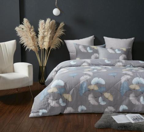 Постельное белье с одеялом "Kazanov.A." Мейбл (жемчуг платина) Велюр/Egypt Cotton, Евро