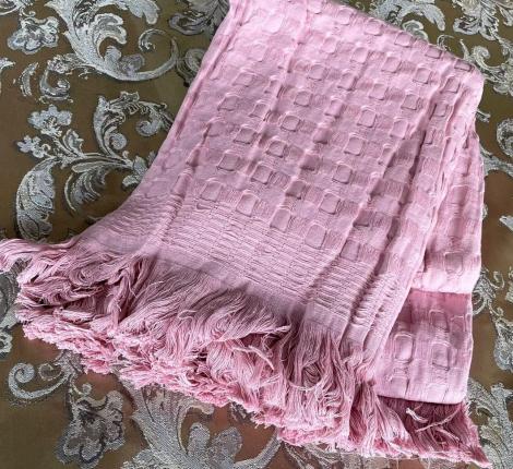 Вафельное покрывало пике "KARTEKS" 200х220, розовый