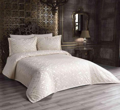 Покрывало EFOR Pique "SEZEN" 240х260, кремовый