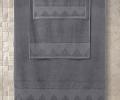 Полотенце махровое &quot;KARNA&quot; жаккард SIESTA (50x90) см 1/1, Темно-Серый
