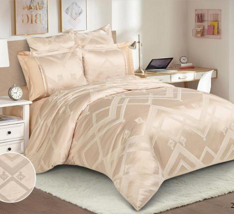 Постельное белье "Cleo" Satin Jacquard 21/207-SG Жаккард, 2 спальный
