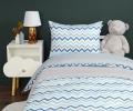 Постельное белье "Siberia" Зигзаг (голубой) Ранфорс, 1,5 спальный