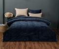 Постельное белье с одеялом "Kazanov.A." Маркос (индиго бежевый) Велюр/Egypt Cotton,  Евро