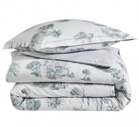 Постельное бельё "Blanc des Vosges" PROMENADE SAUGE перкаль, Евро