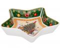 Блюдо "ЕЛКА" ЗВЕЗДА 17,5*17,5*3,5 см, эелёное